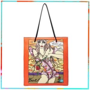 Betsey Johnson Avante Garde Sock It To Me Print Tote Bag